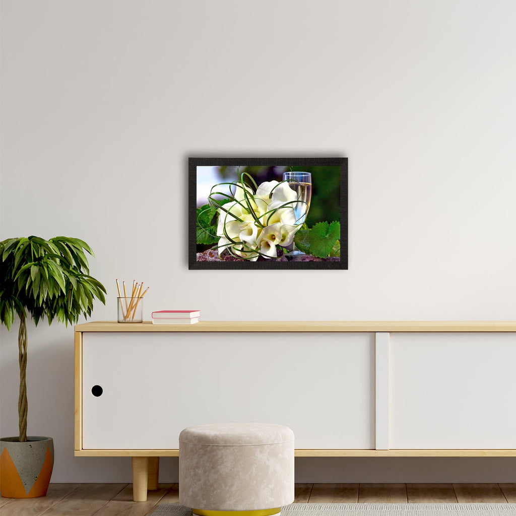 White Bouquet Satin Matt Texture UV Art Painting Kafalo