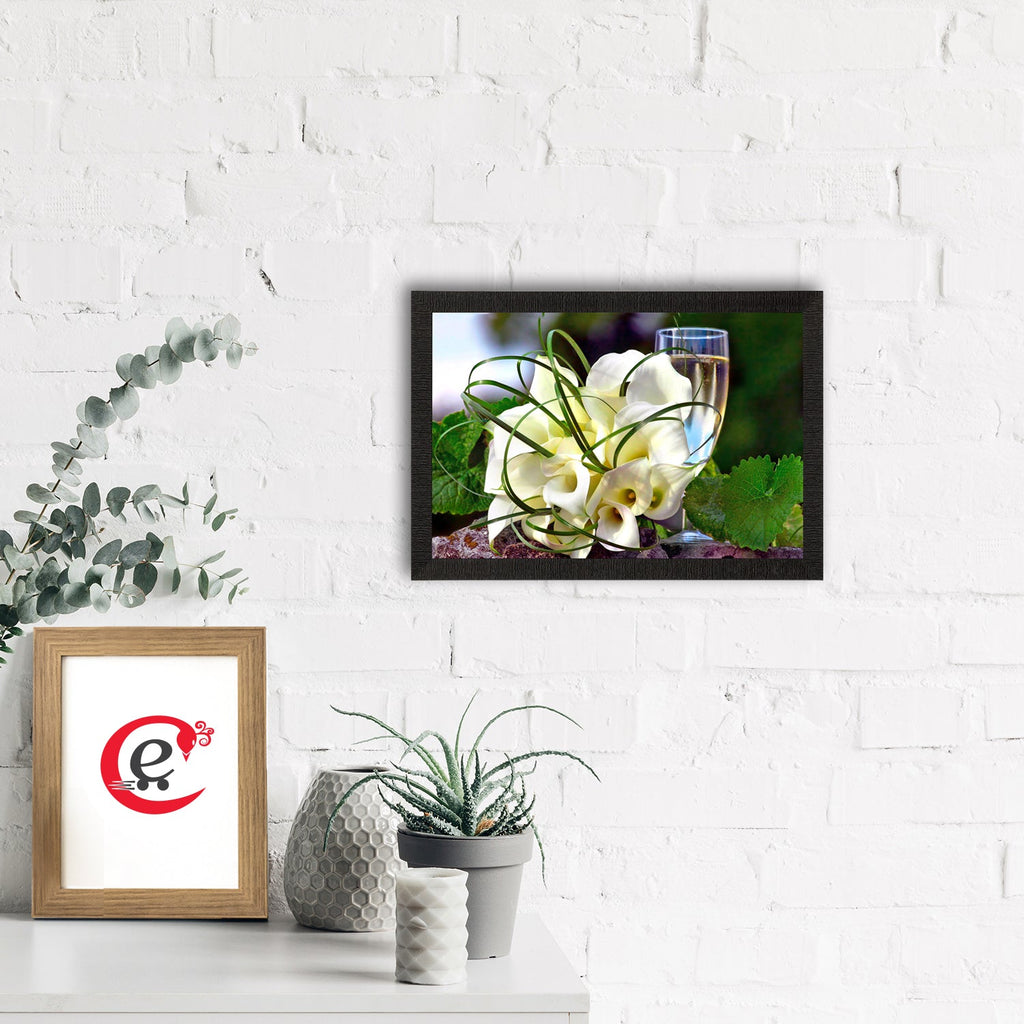 White Bouquet Satin Matt Texture UV Art Painting Kafalo