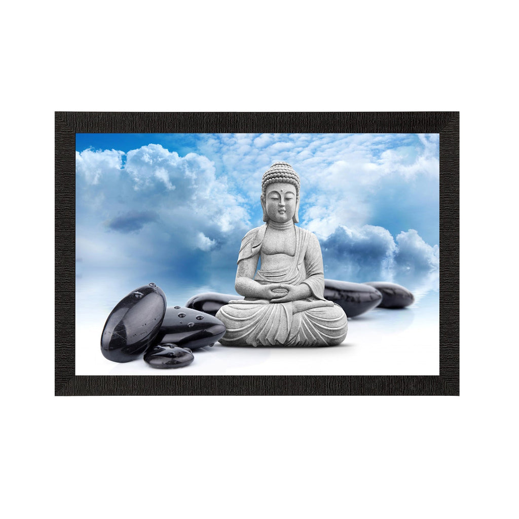 White Lord Buddha Satin Matt Texture UV Art Painting Kafalo