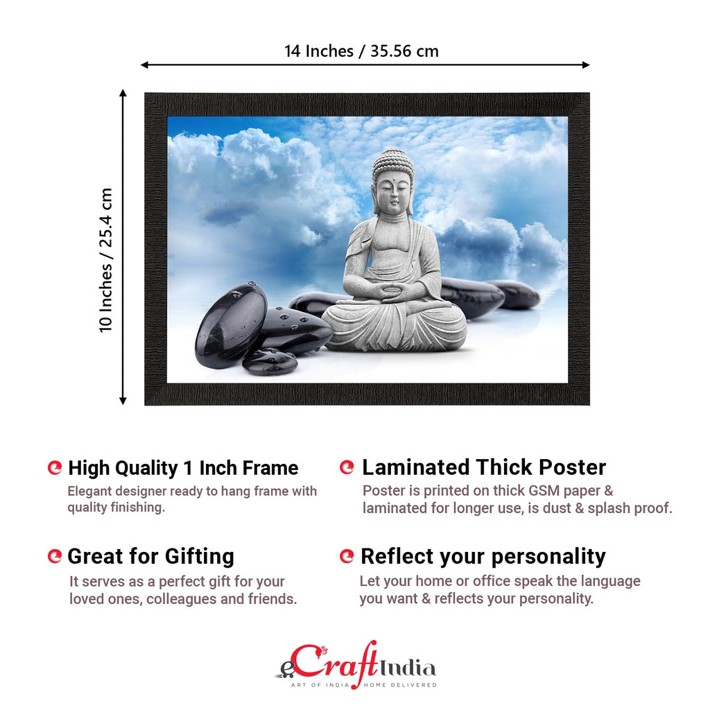White Lord Buddha Satin Matt Texture UV Art Painting Kafalo