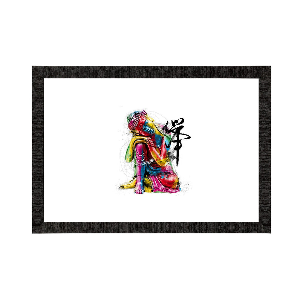 Colorful Lord Buddha Satin Matt Texture UV Art Painting Kafalo
