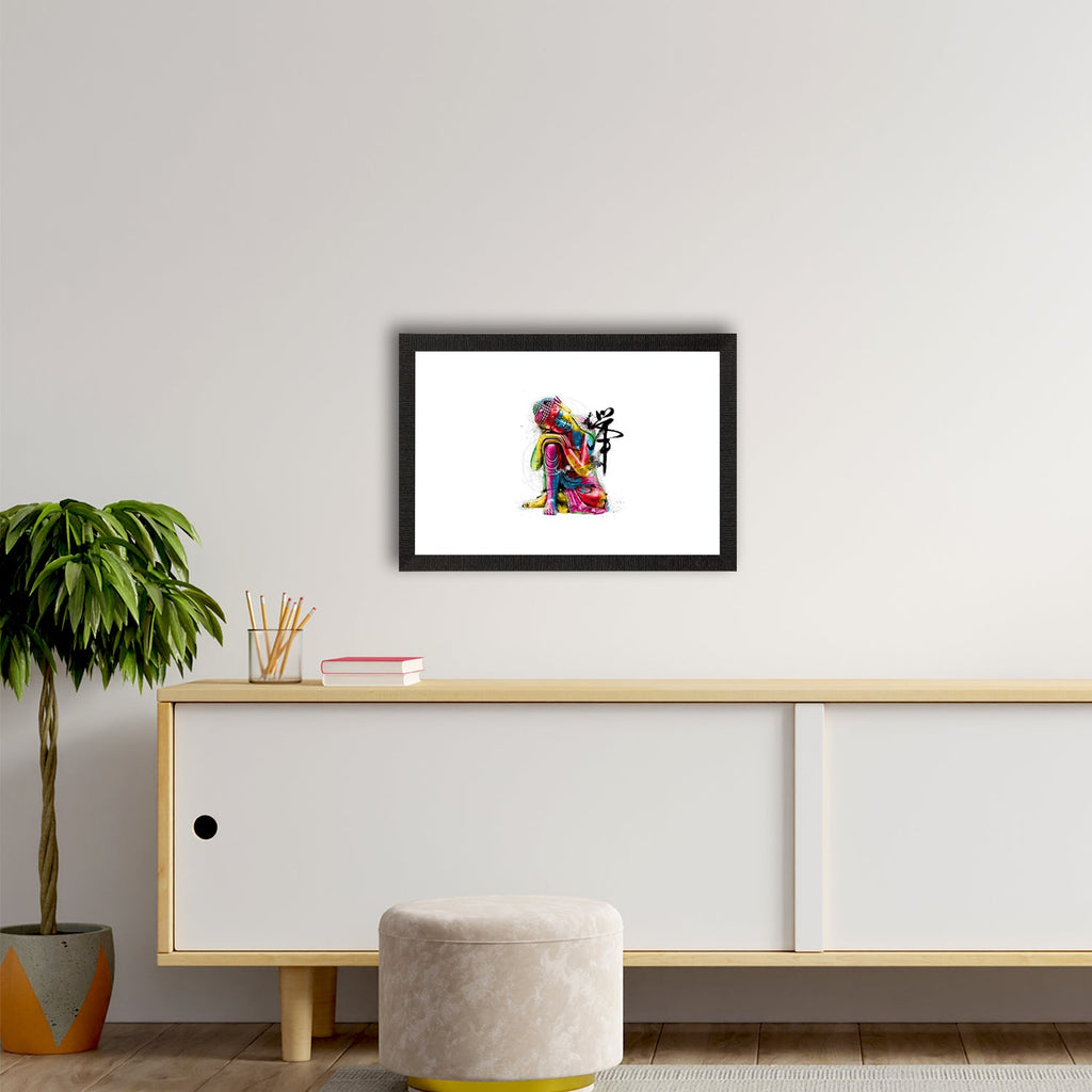 Colorful Lord Buddha Satin Matt Texture UV Art Painting Kafalo