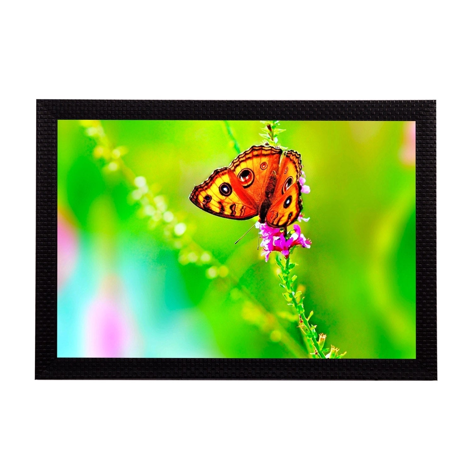 Orange Butterfly Satin Matt Texture UV Art Painting Kafalo
