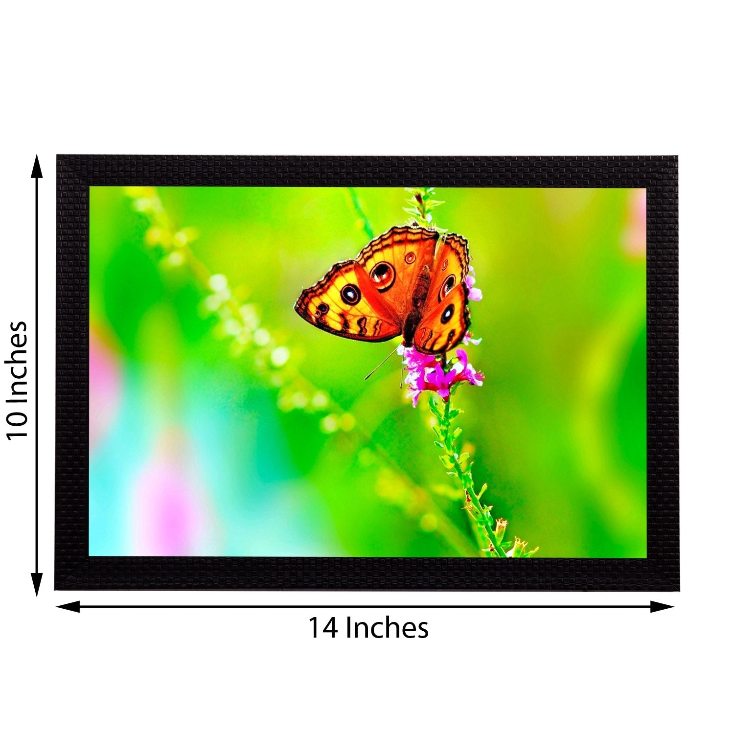 Orange Butterfly Satin Matt Texture UV Art Painting Kafalo
