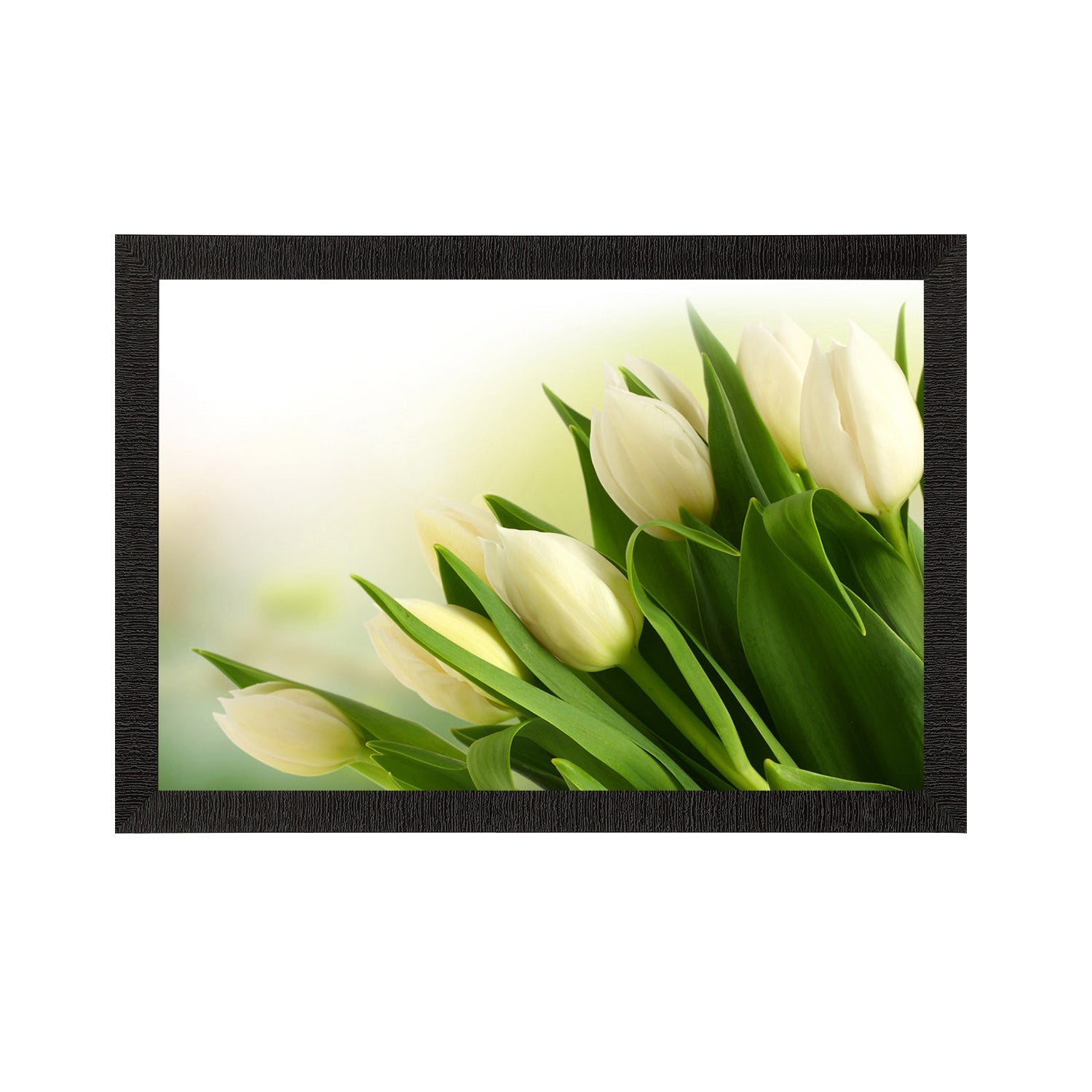 Beautiful White Flowers Satin Matt Texture UV Art Painting Kafalo