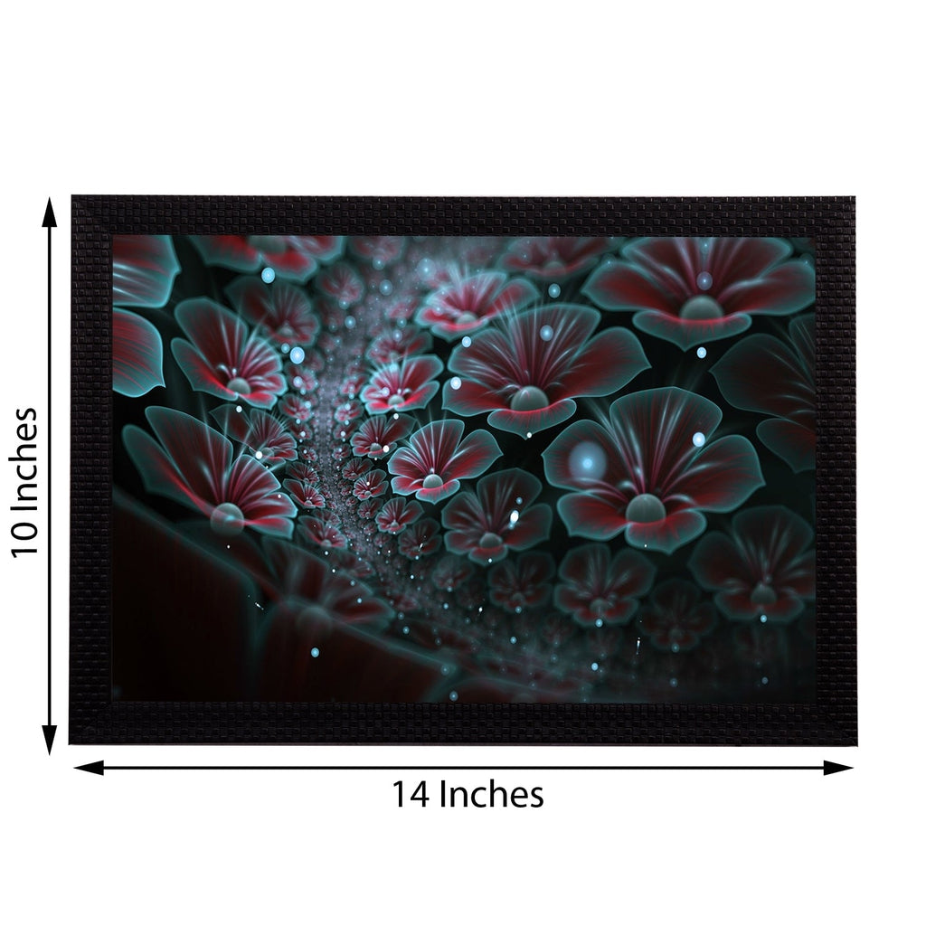 Shining Blue Floral Satin Matt Texture UV Art Painting Kafalo