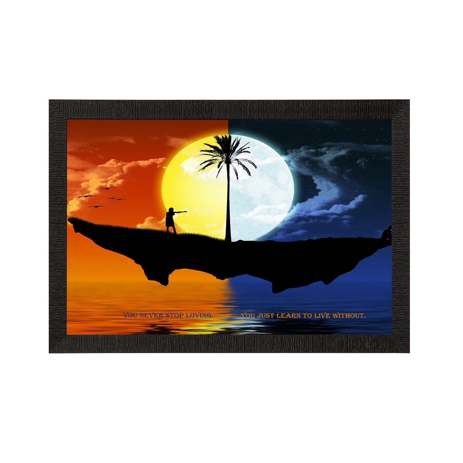 Sunset & Night Satin Matt Texture UV Art Painting Kafalo