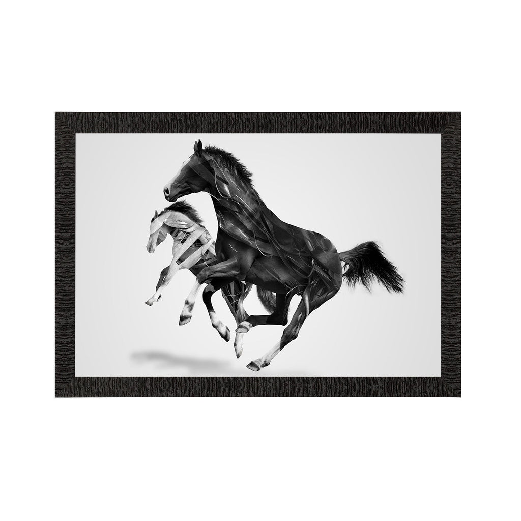 Horses Satin Matt Texture UV Art Painting Kafalo