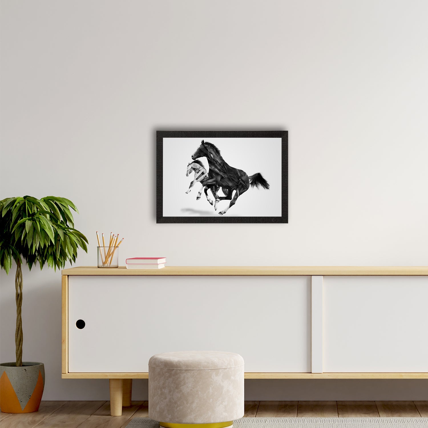 Horses Satin Matt Texture UV Art Painting Kafalo