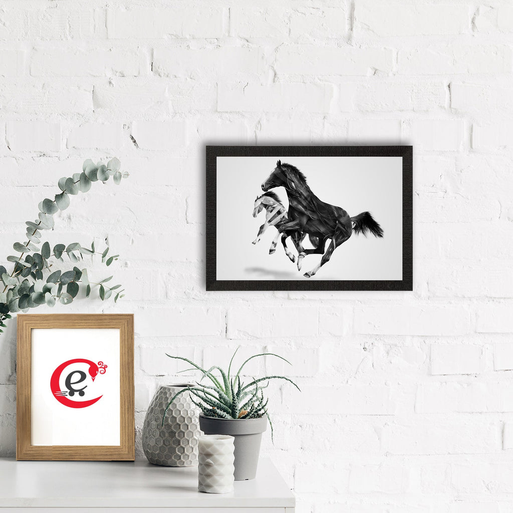Horses Satin Matt Texture UV Art Painting Kafalo