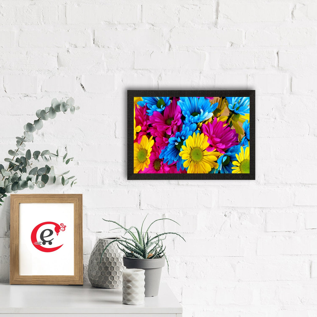 Tri Color Floral Satin Matt Texture UV Art Painting Kafalo