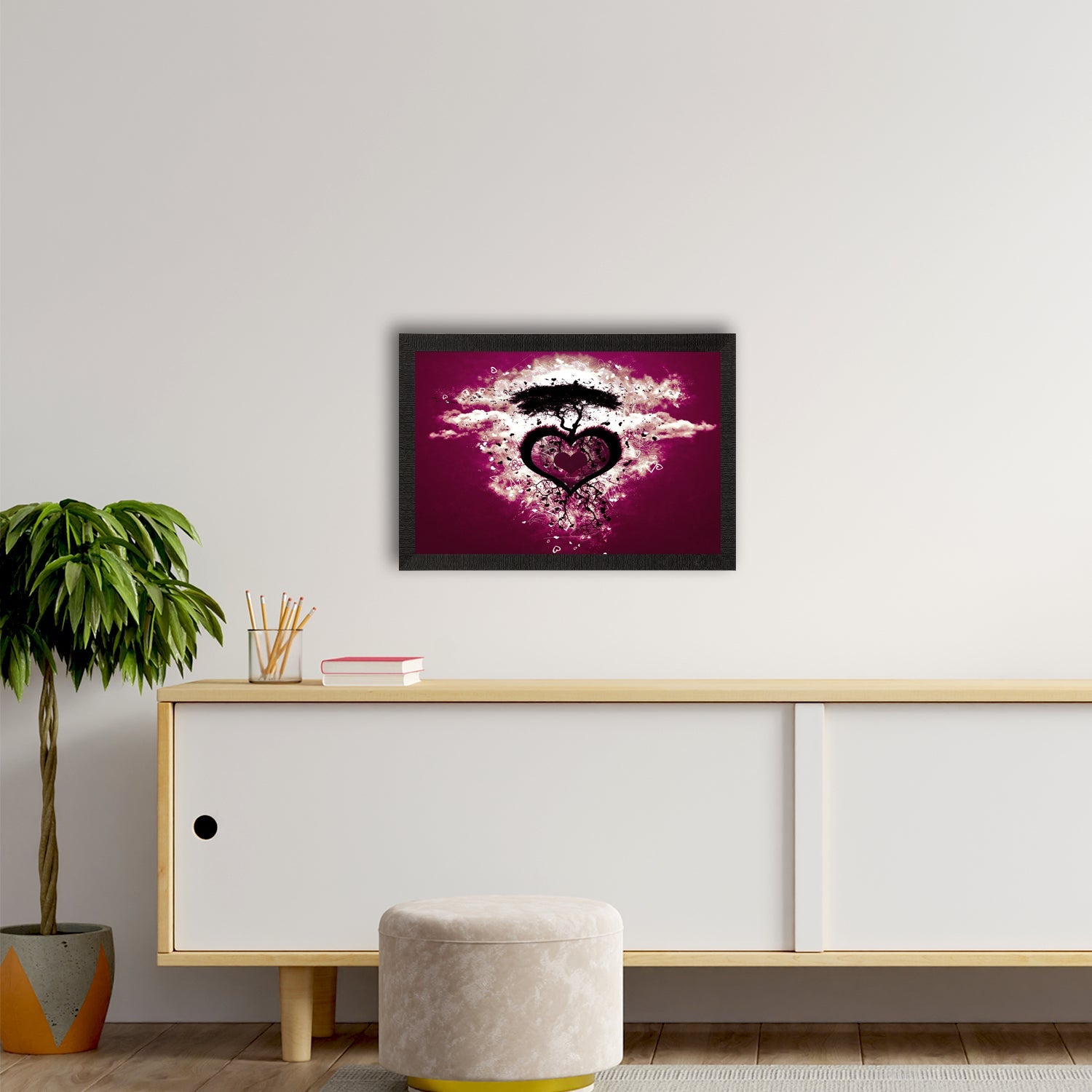 Heart Satin Matt Texture UV Art Painting Kafalo