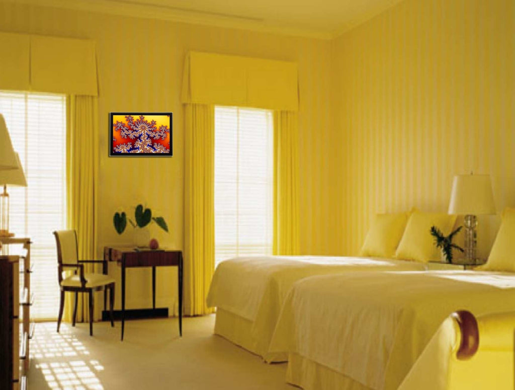 Yellow Abstract Satin Matt Texture UV Art Painting Kafalo