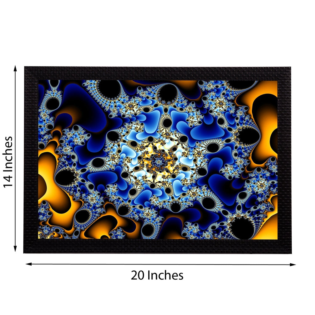 Blue Abstract Satin Matt Texture UV Art Painting Kafalo