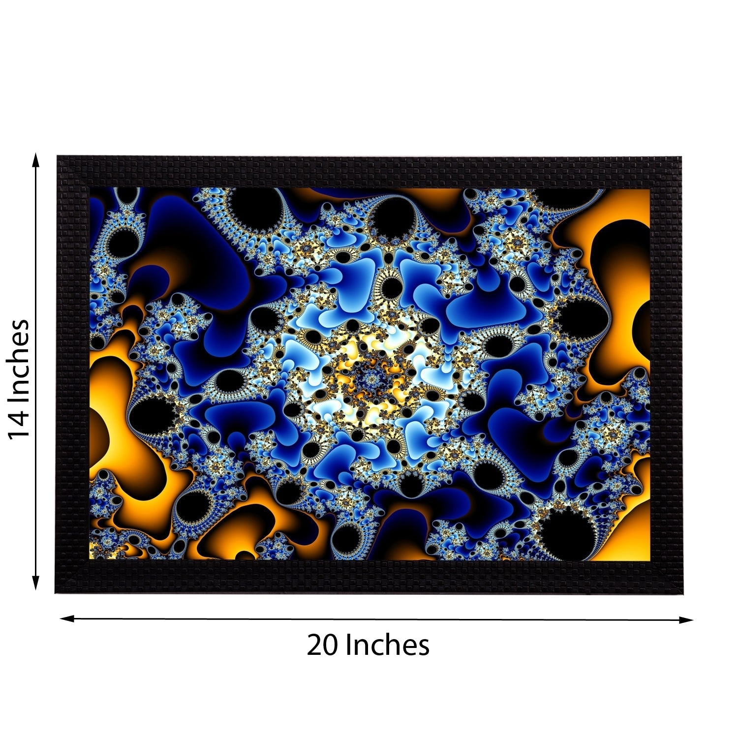 Blue Abstract Satin Matt Texture UV Art Painting Kafalo