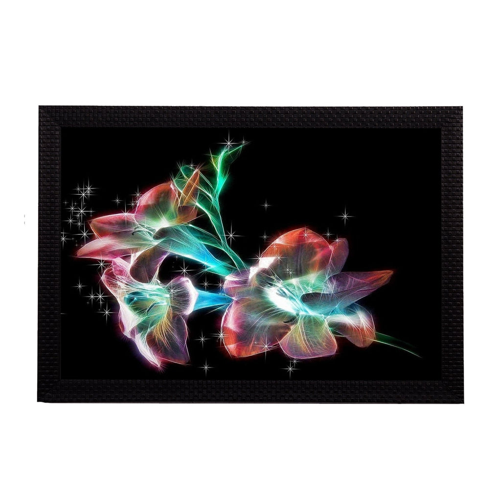 Neon Floral Satin Matt Texture UV Art Painting Kafalo