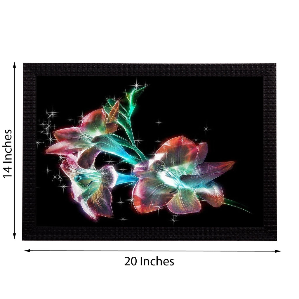 Neon Floral Satin Matt Texture UV Art Painting Kafalo