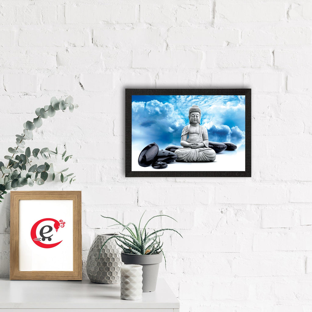 White Lord Buddha Satin Matt Texture UV Art Painting Kafalo