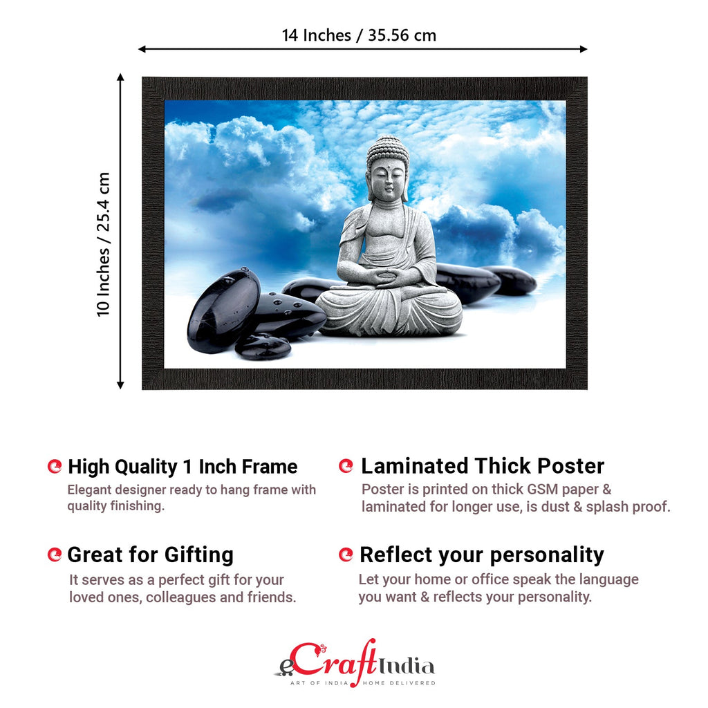 White Lord Buddha Satin Matt Texture UV Art Painting Kafalo