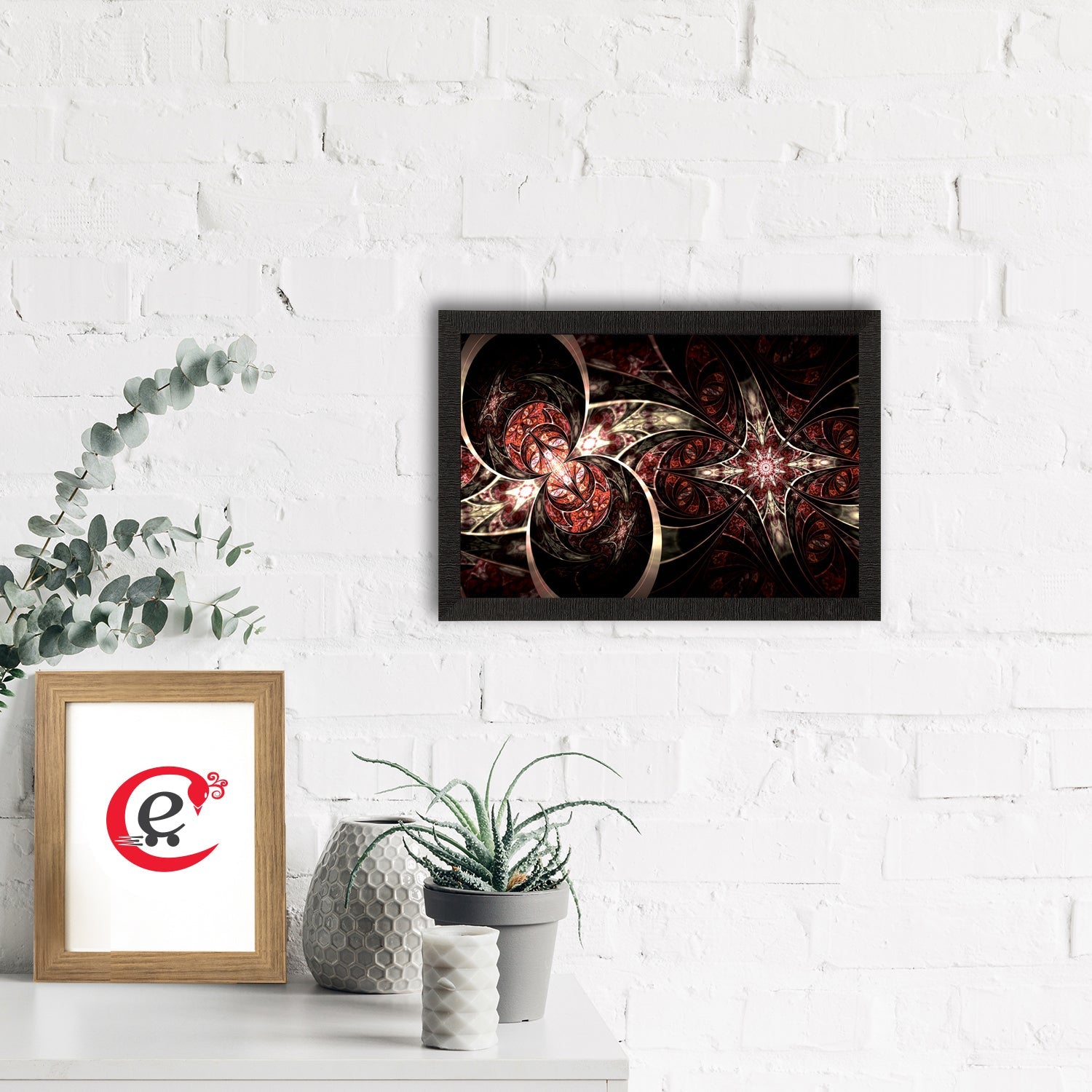 Black Abstract Satin Matt Texture UV Art Painting Kafalo