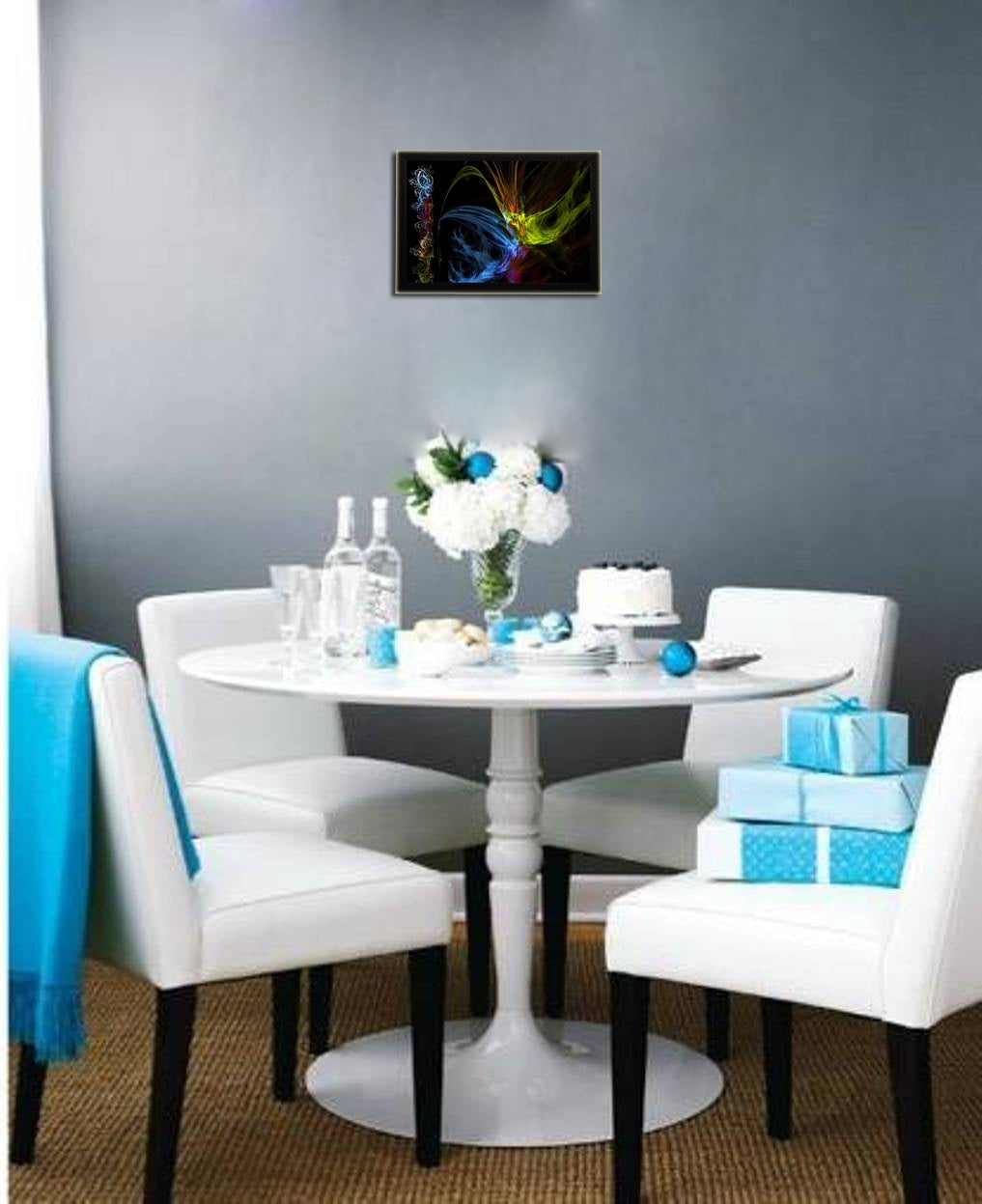 Neon Color Abstract Satin Matt Texture UV Art Painting Kafalo