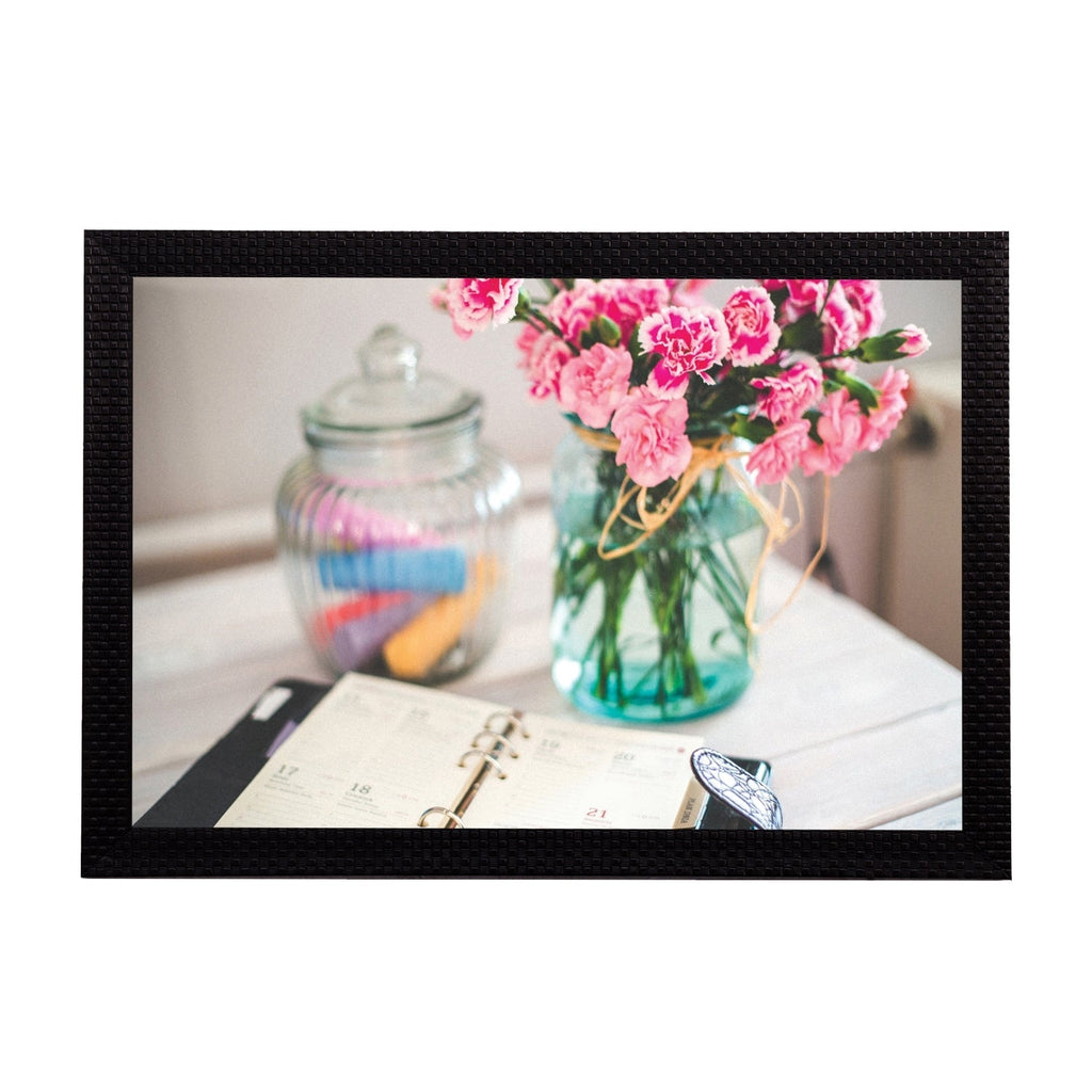 Table & Flowers Satin Matt Texture UV Art Painting Kafalo