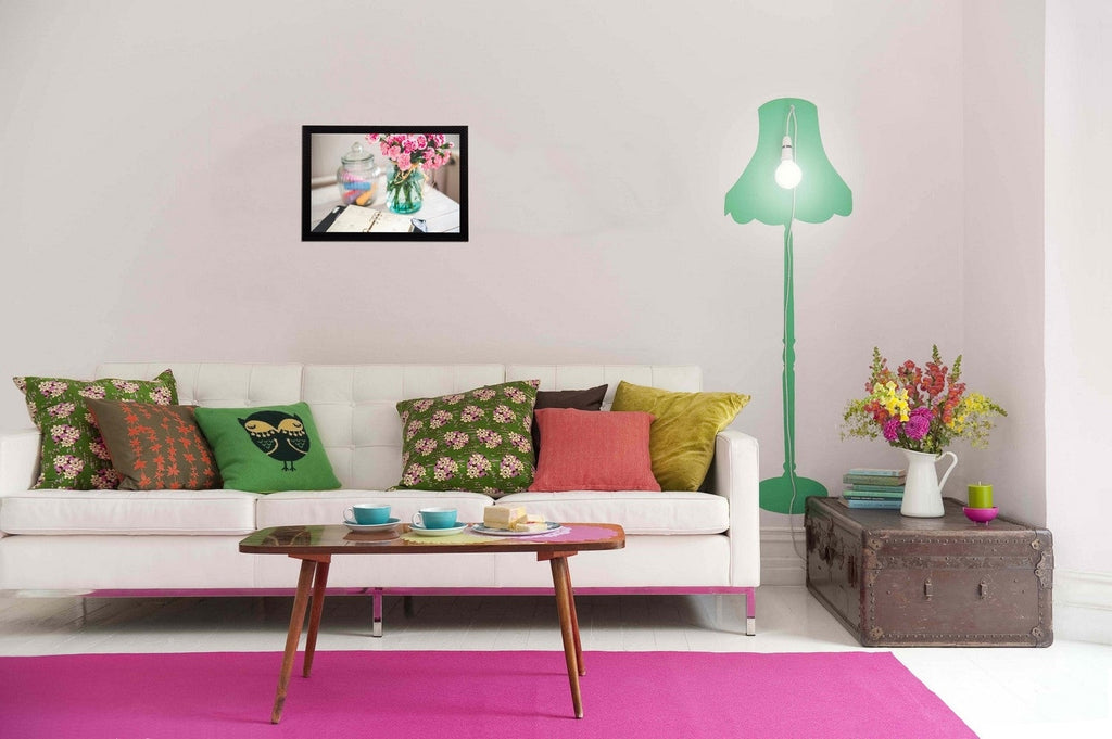 Table & Flowers Satin Matt Texture UV Art Painting Kafalo