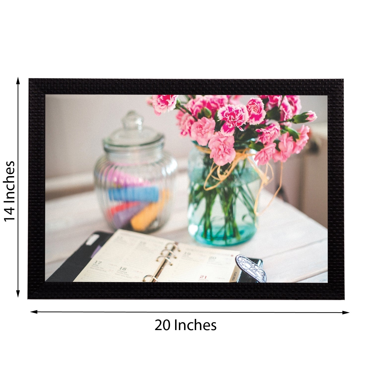 Table & Flowers Satin Matt Texture UV Art Painting Kafalo