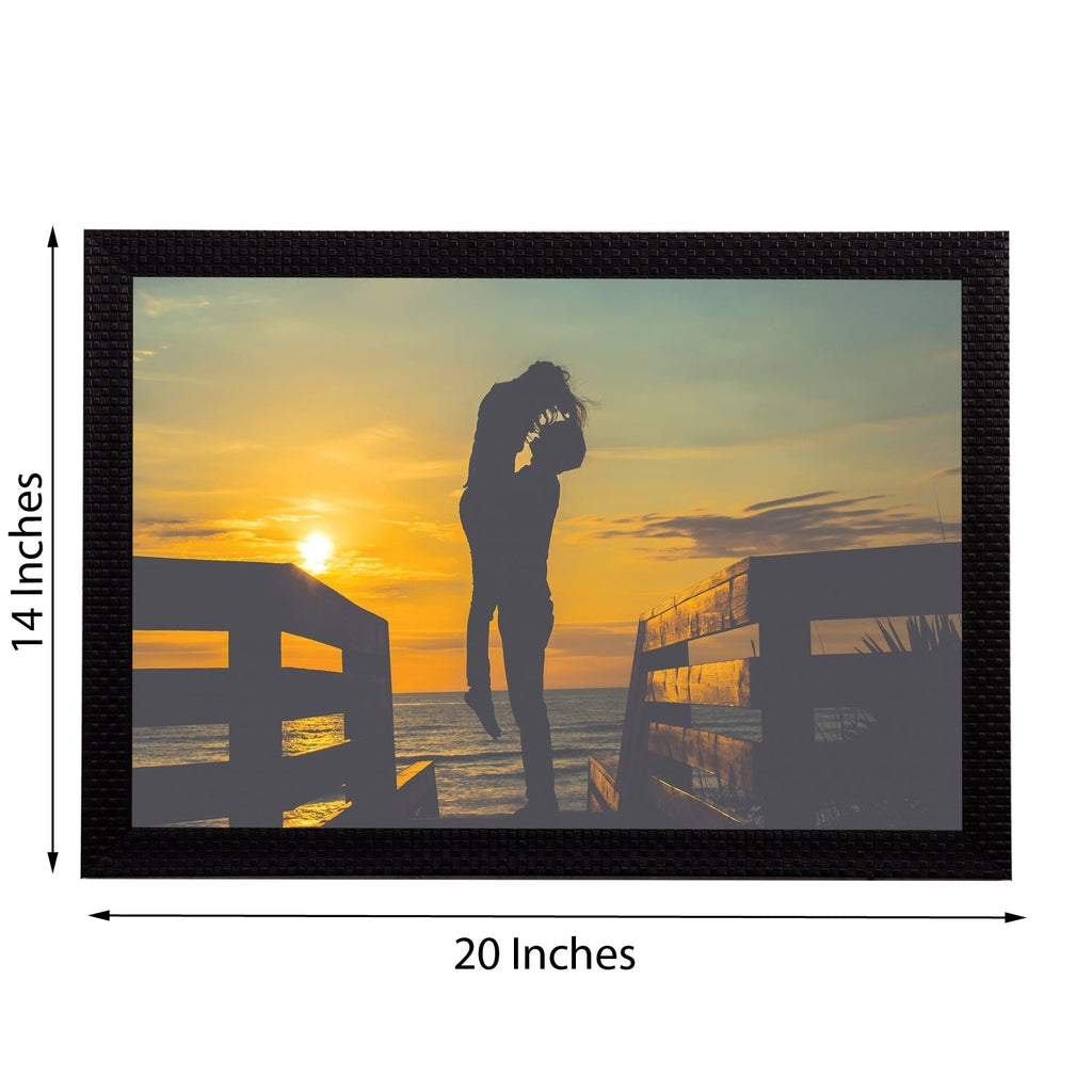Sunset Love Satin Matt Texture UV Art Painting Kafalo