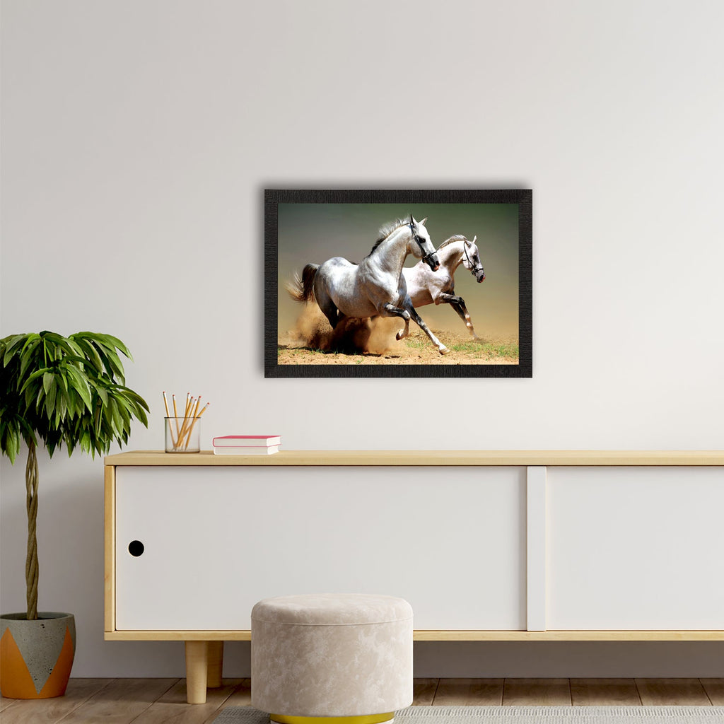 Running Horses Satin Matt Texture UV Art Painting Kafalo