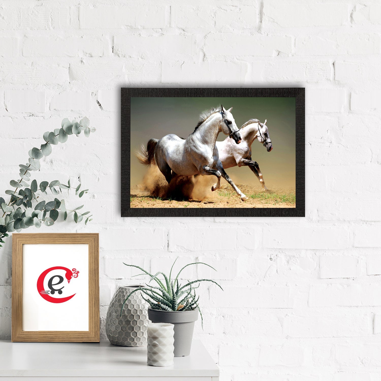 Running Horses Satin Matt Texture UV Art Painting Kafalo