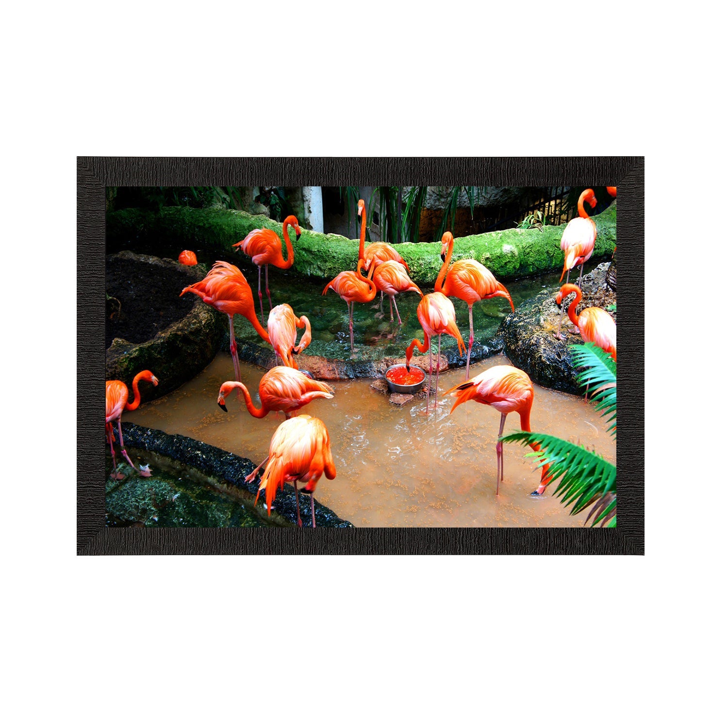 Flamingos Satin Matt Texture UV Art Painting Kafalo