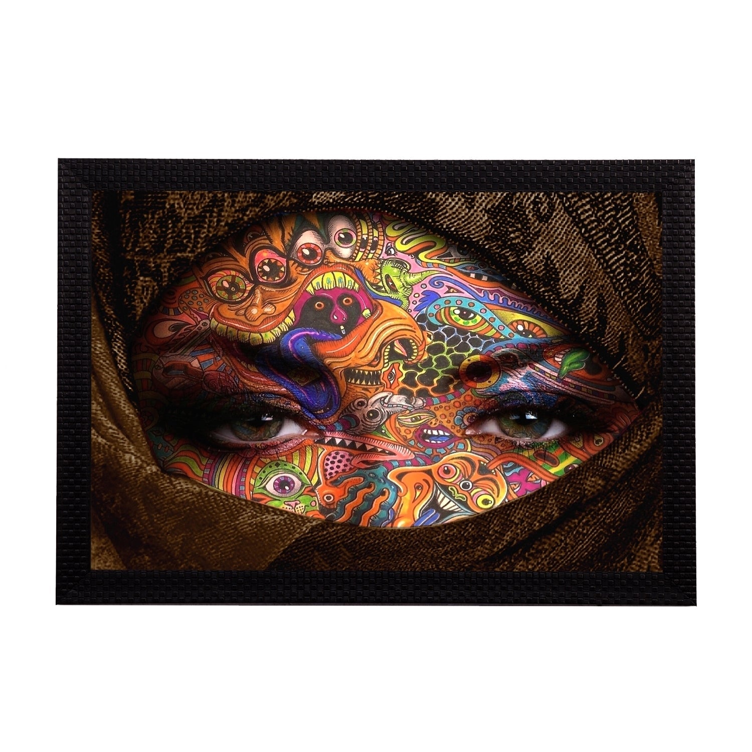 Eyes Says Lot Satin Matt Texture UV Art Painting Kafalo