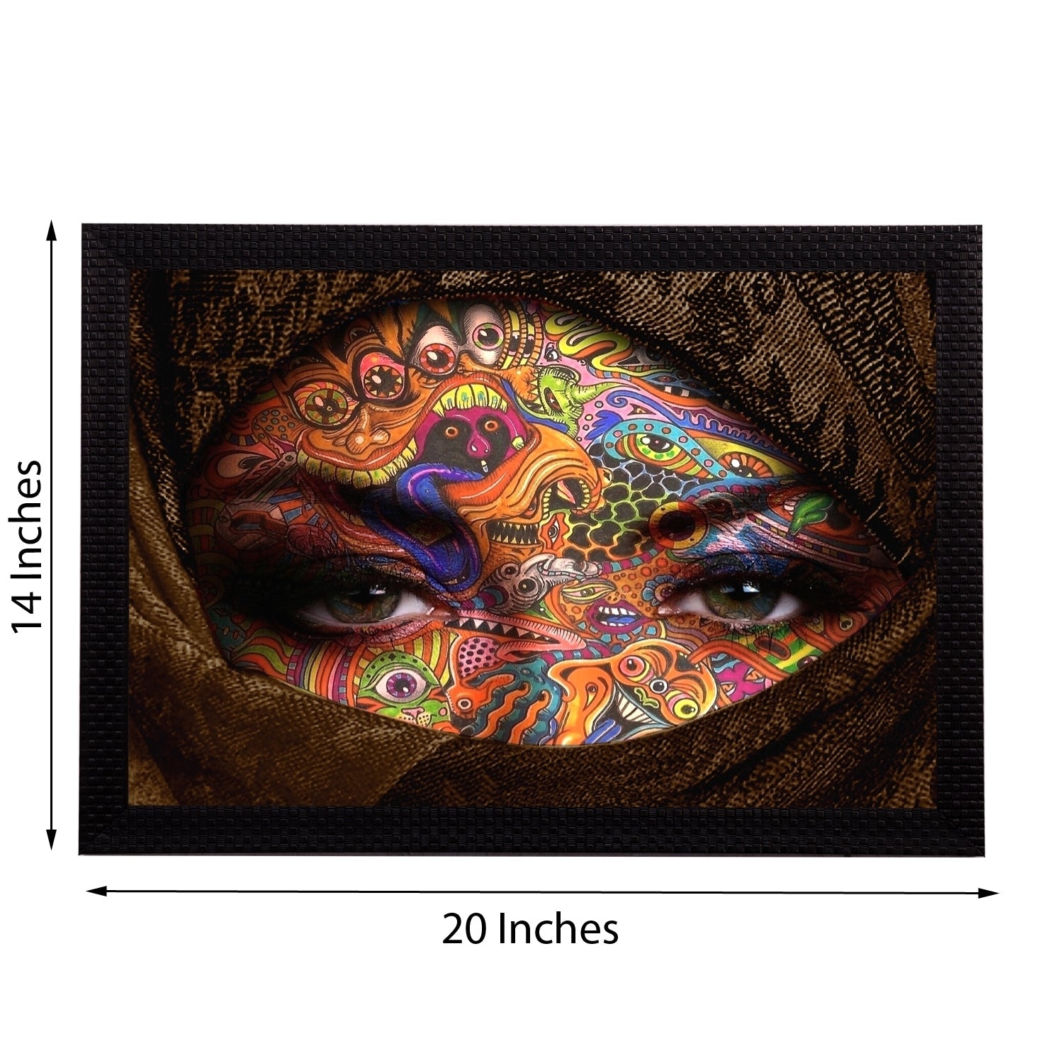 Eyes Says Lot Satin Matt Texture UV Art Painting Kafalo