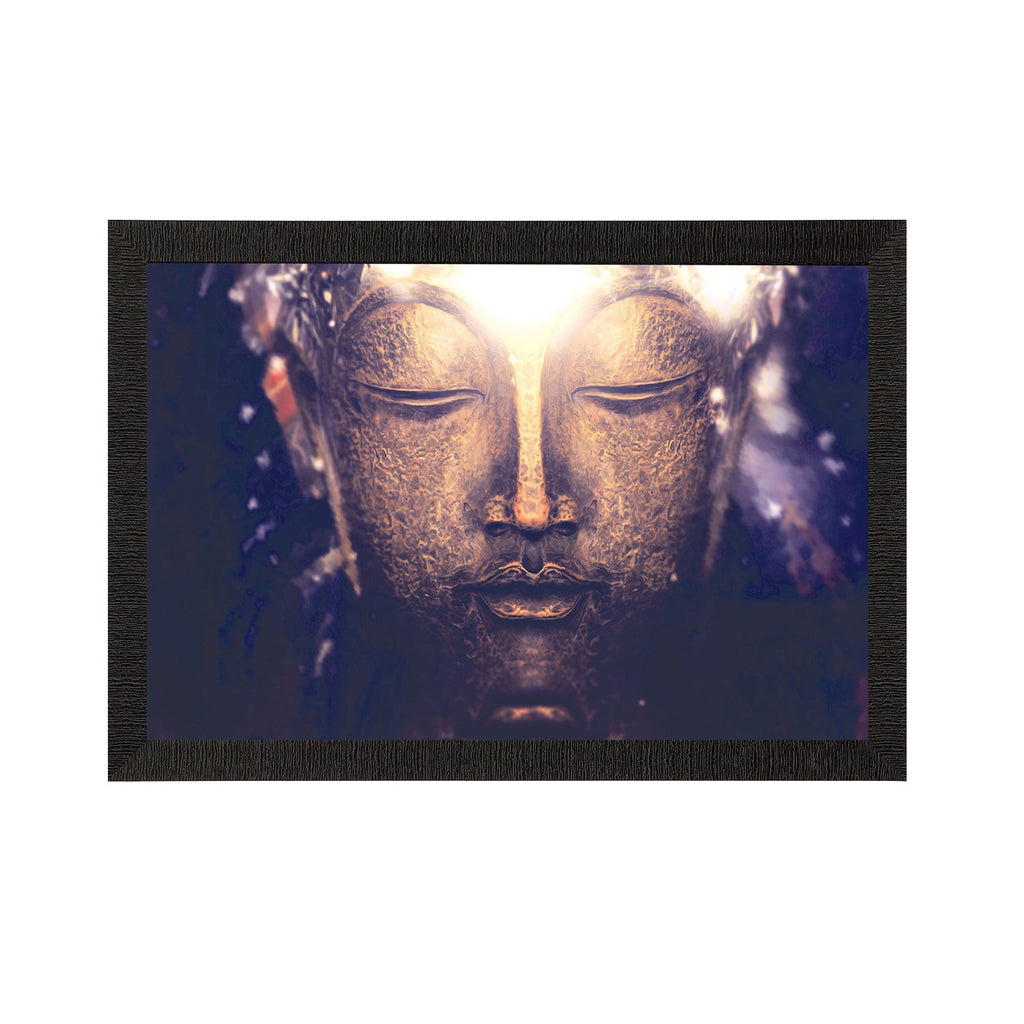 Lord Buddha Face Painting Digital Printed Religious Wall Art Kafalo
