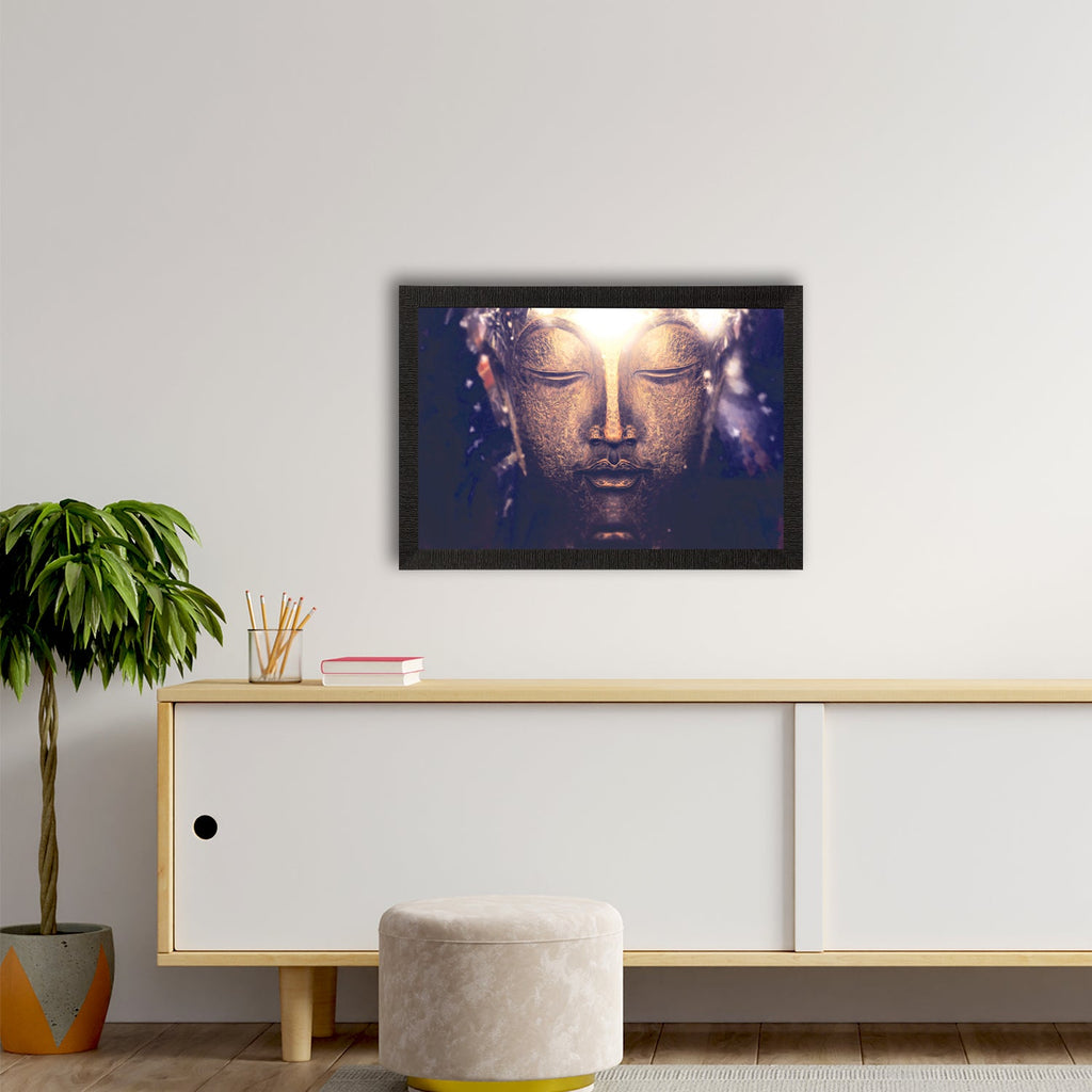 Lord Buddha Face Painting Digital Printed Religious Wall Art Kafalo