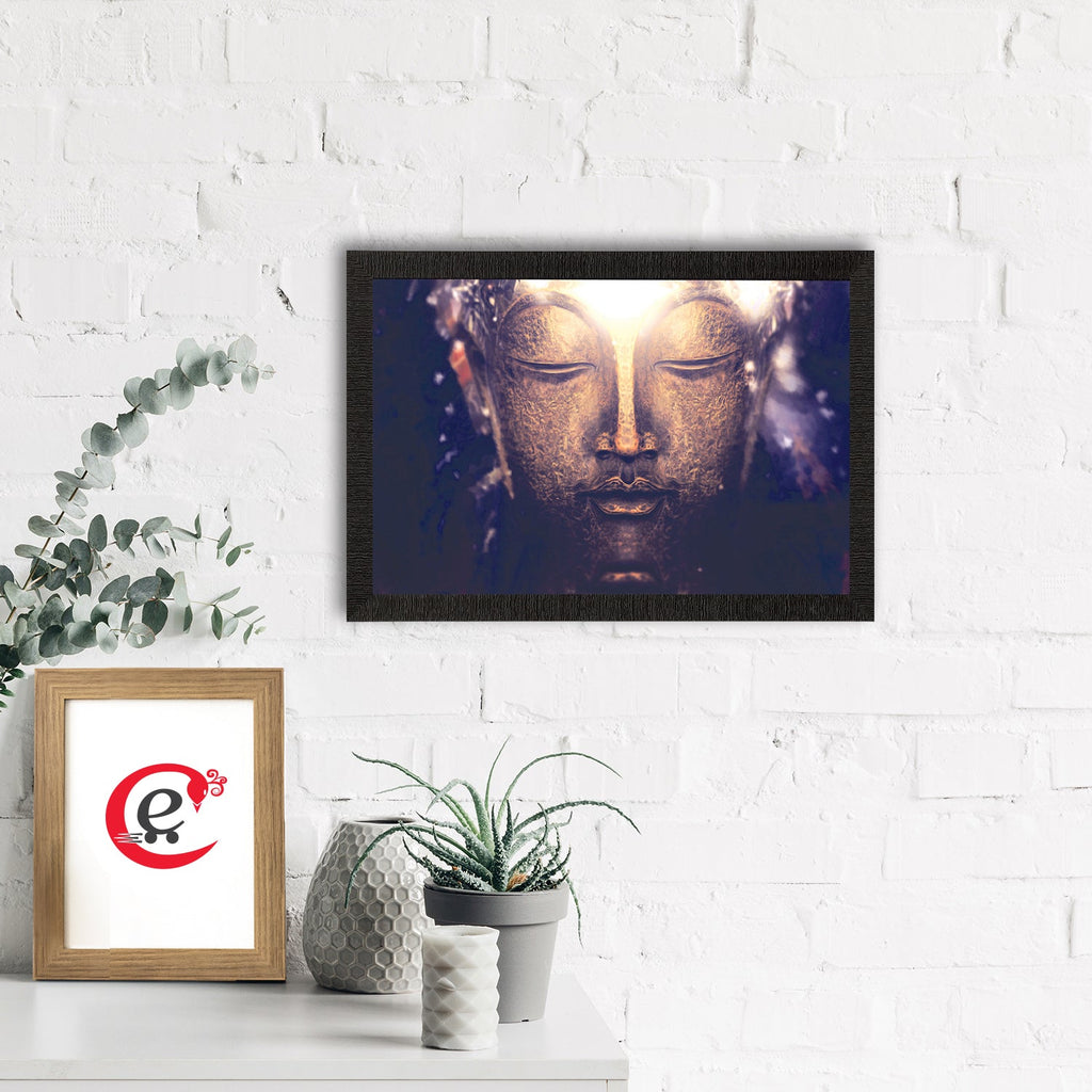 Lord Buddha Face Painting Digital Printed Religious Wall Art Kafalo