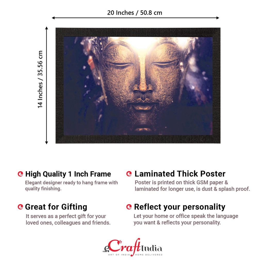 Lord Buddha Face Painting Digital Printed Religious Wall Art Kafalo