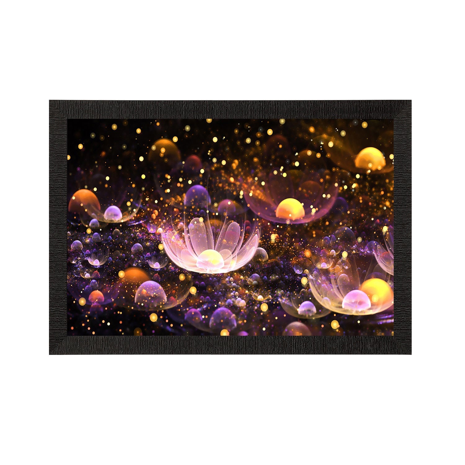 Glittering Floral Satin Matt Texture UV Art Painting Kafalo