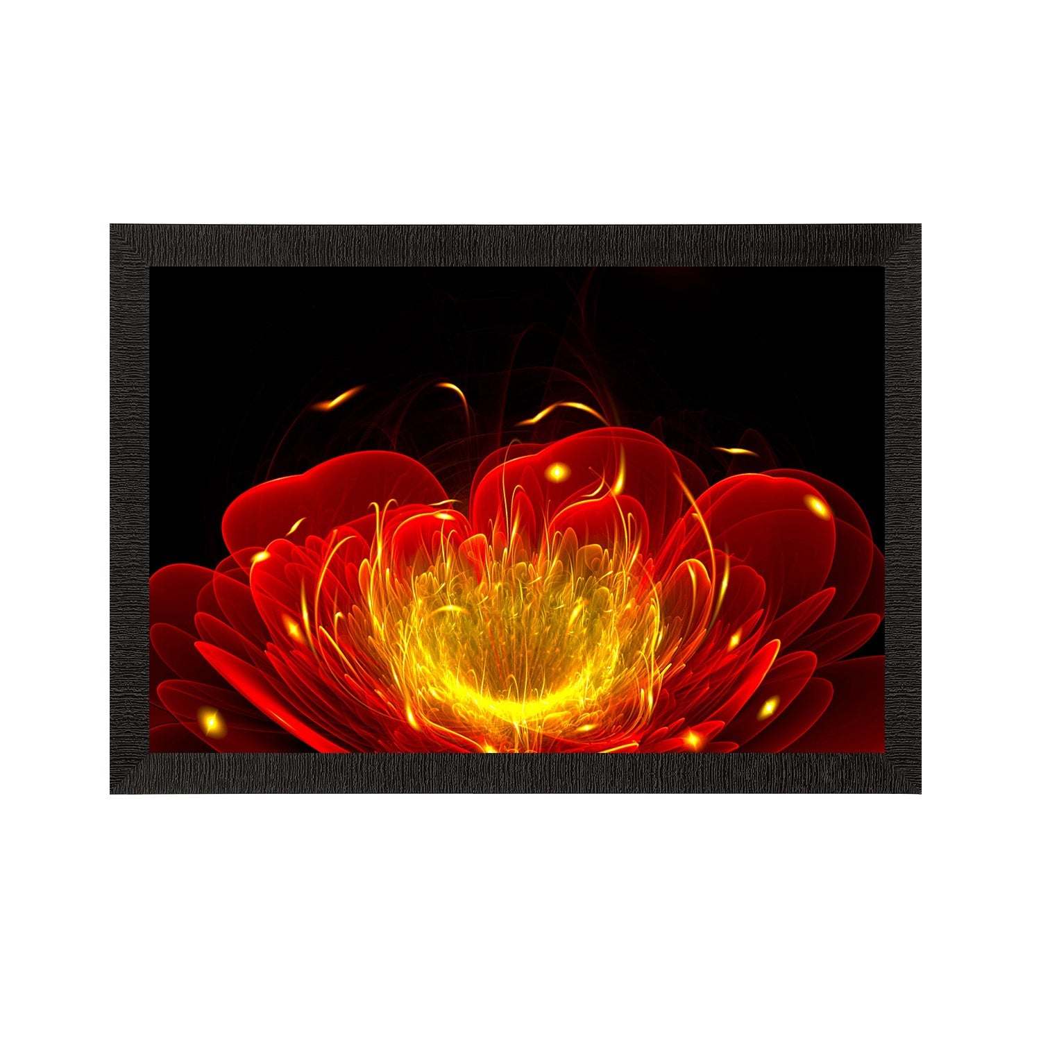 Glowing Flower Satin Matt Texture UV Art Painting Kafalo