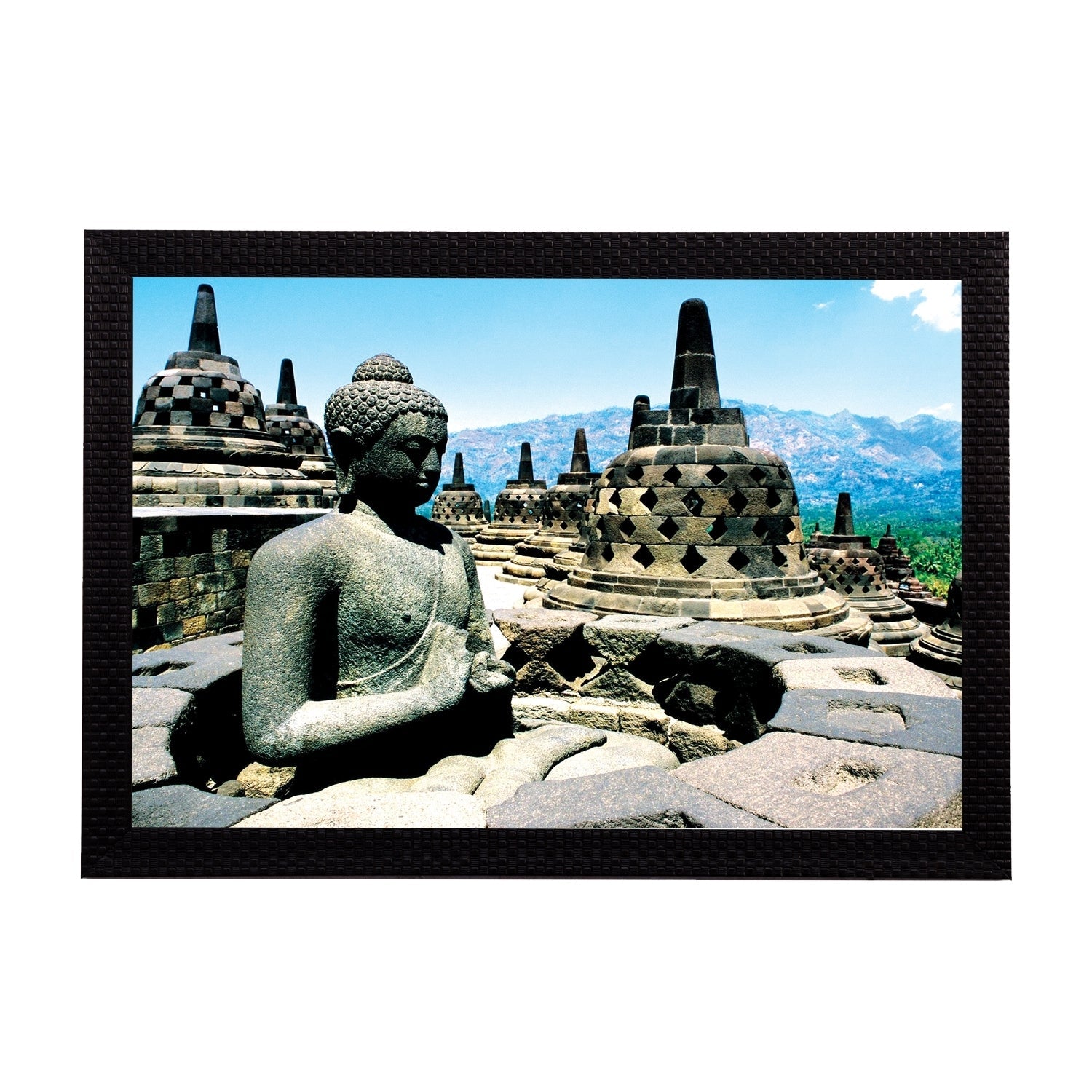 Grey Lord Buddha Satin Matt Texture UV Art Painting Kafalo