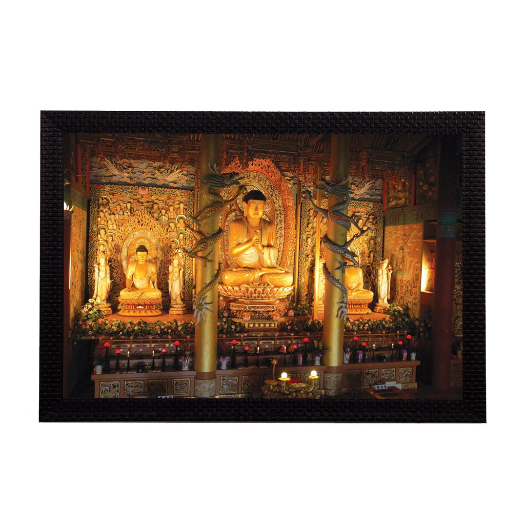 Glowing Lord Buddha Satin Matt Texture UV Art Painting Kafalo