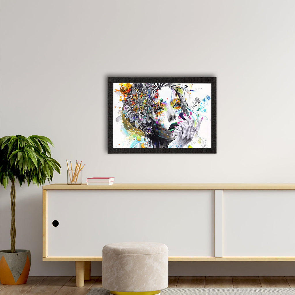Abstract Face Satin Matt Texture UV Art Painting Kafalo