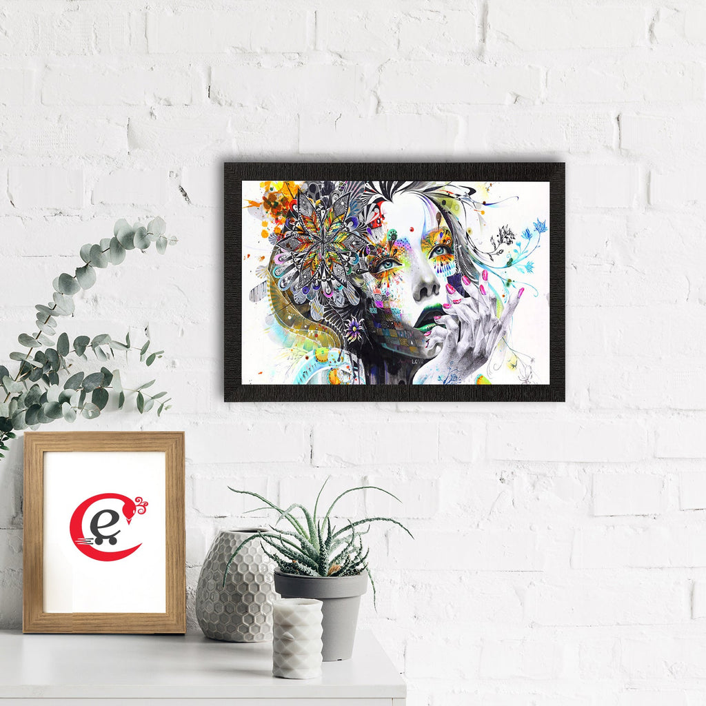 Abstract Face Satin Matt Texture UV Art Painting Kafalo