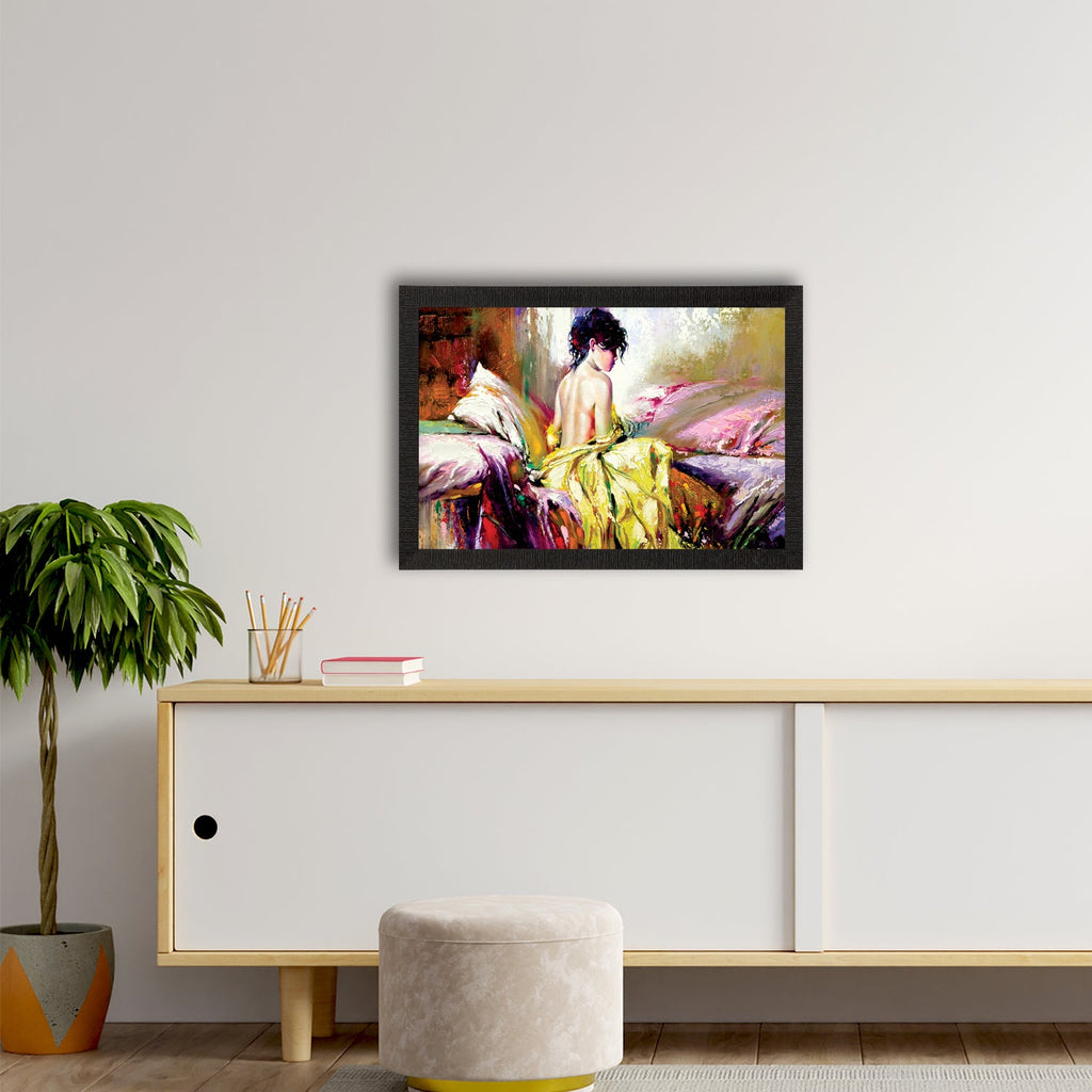 Beautiful Lady Satin Matt Texture UV Art Painting Kafalo