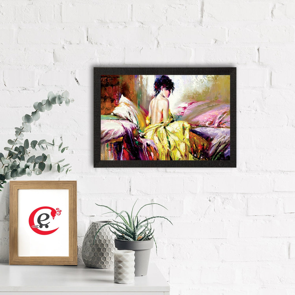 Beautiful Lady Satin Matt Texture UV Art Painting Kafalo