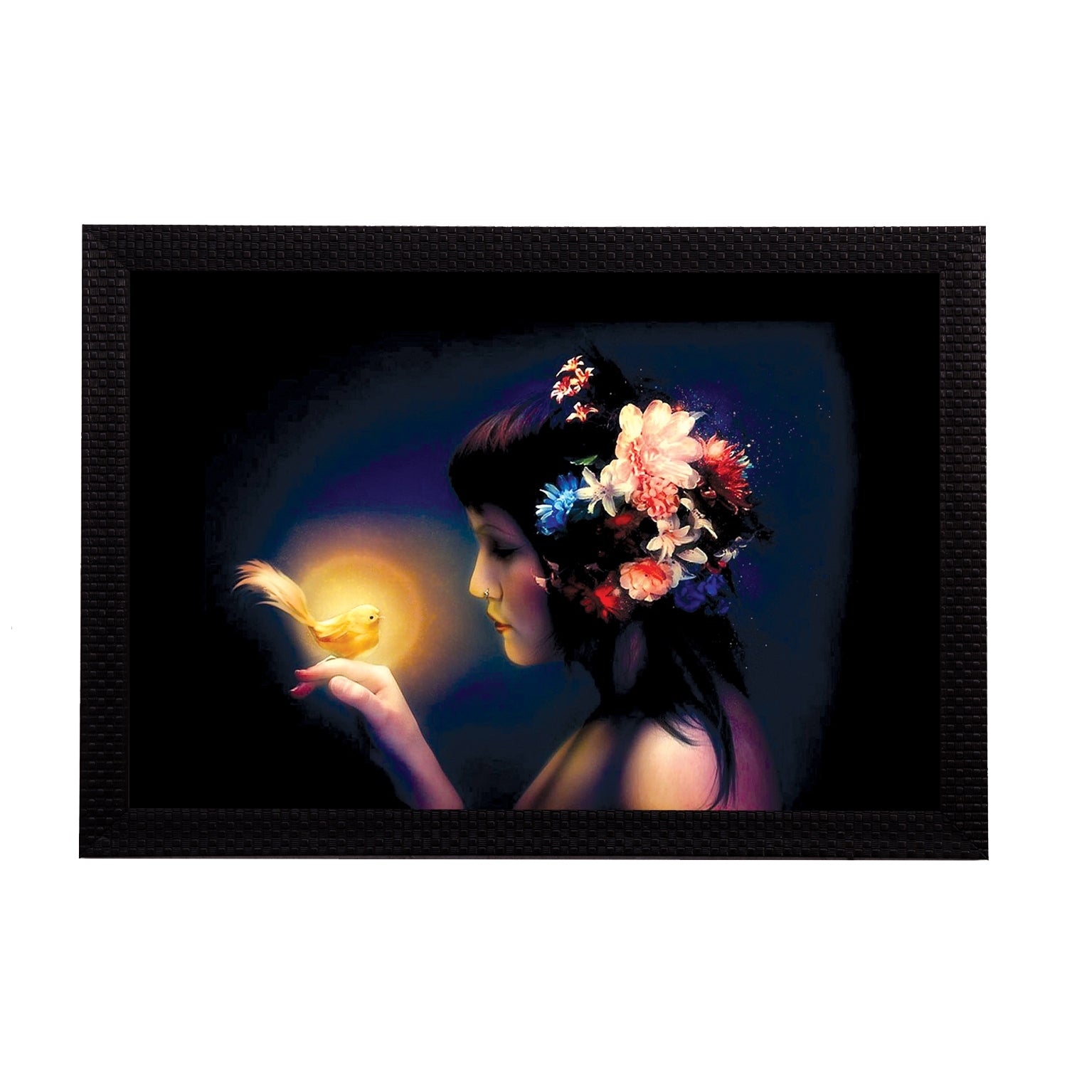 Neon Lady Satin Matt Texture UV Art Painting Kafalo