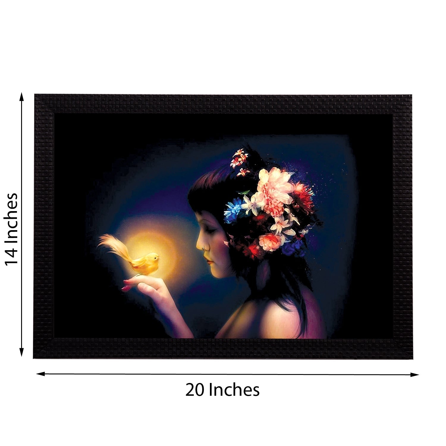 Neon Lady Satin Matt Texture UV Art Painting Kafalo