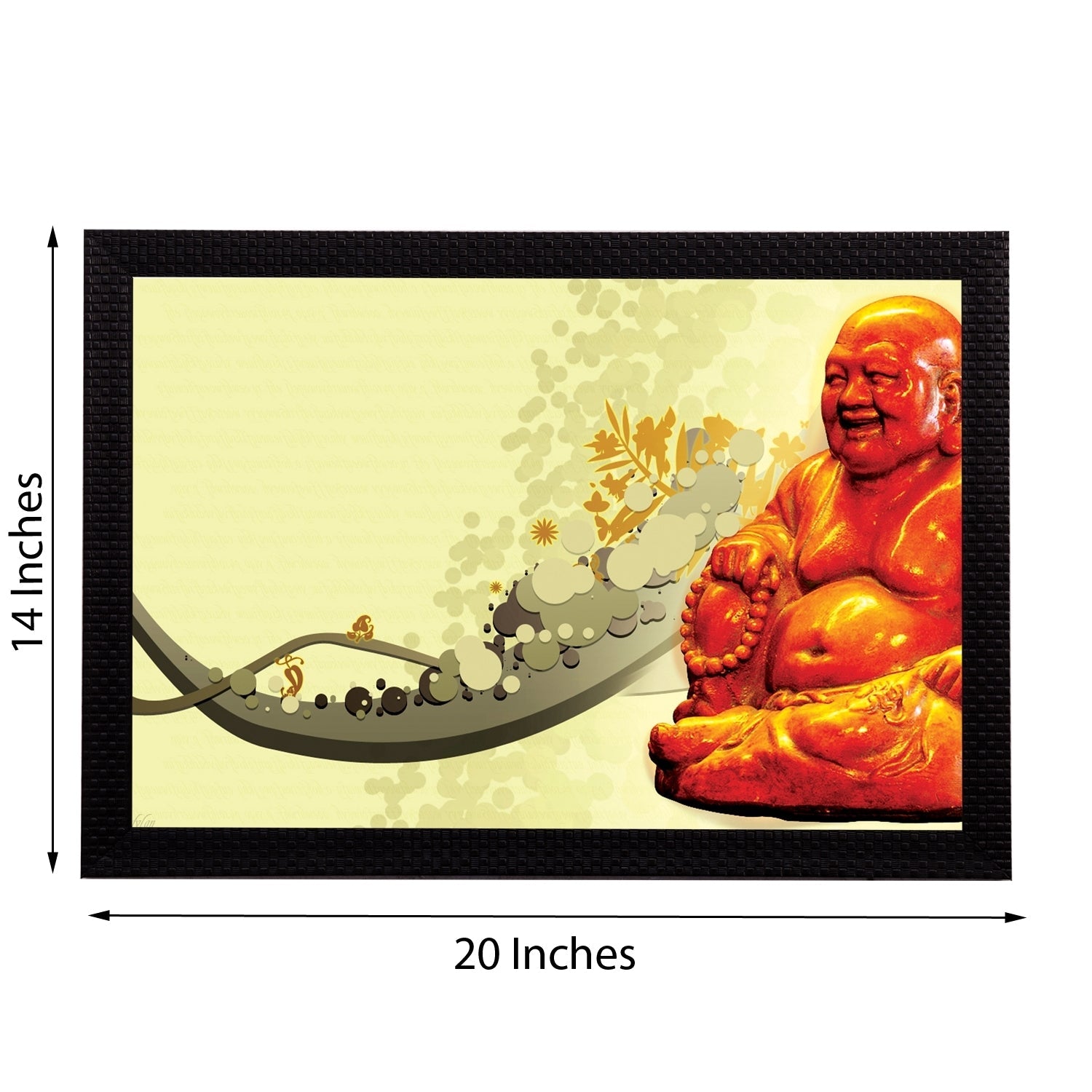 Laughing Buddha Satin Matt Texture UV Art Painting Kafalo