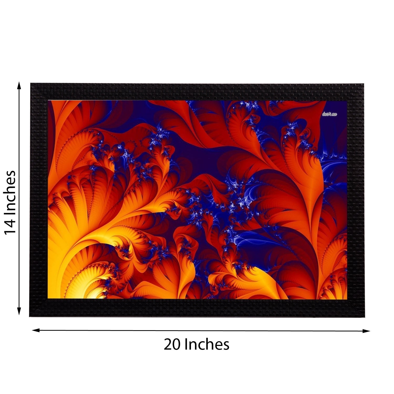 Orange Abstract Satin Matt Texture UV Art Painting Kafalo